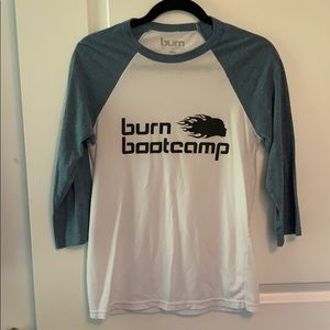 Burn White and Blue 3/4 Length Shirt